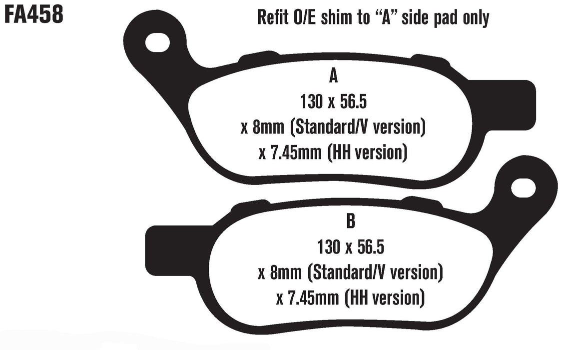 EBC Brakes FA458HH Disc Brake Pad Set