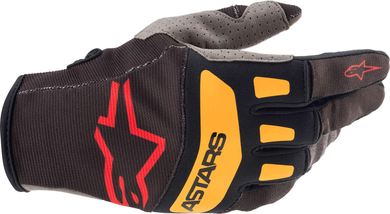 Alpinestars 3561021-1344-M Techstar Gloves Black/Bright Red/Orange Md