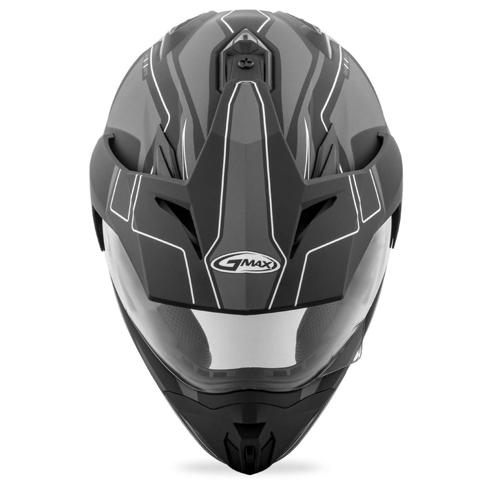 GMAX unisex-adult full-face-helmet-style Helmet (Gm11 Expedition) (Flat Black/Dark Silver, XX-Large)