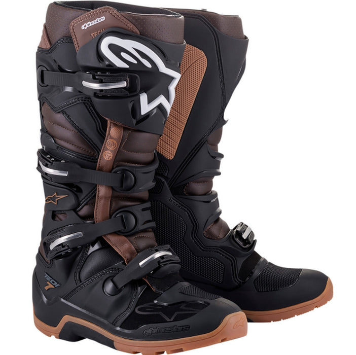 Alpinestars Tech 7 Enduro Mens MX Offroad Boots Black/Brown 10 USA