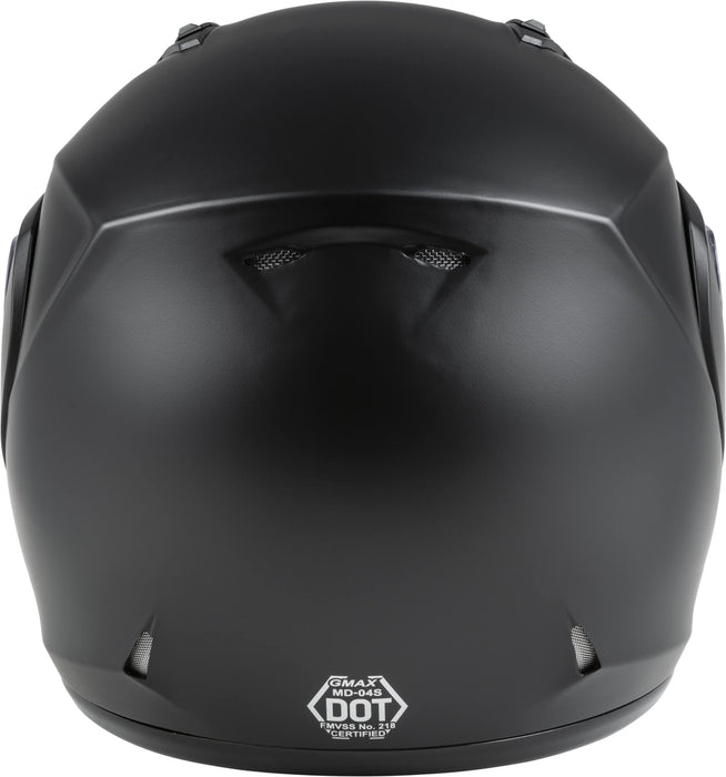 GMAX MD-04S, DOT Approved Modular Helmet for Snow & Motor Sports with Dual Lens Shield (Matte Black)