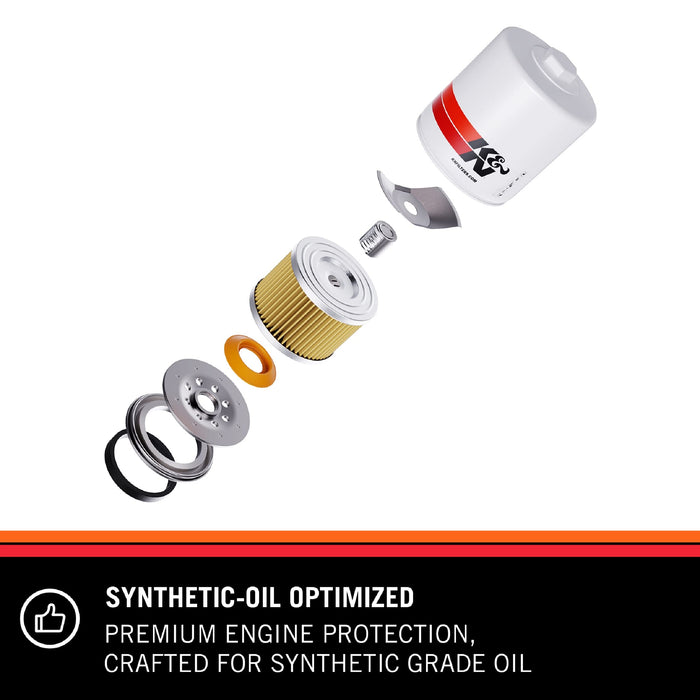 K&N Premium Oil Filter: Protects Your Engine: Compatible With Select 1983-1994 Ford (E350 Econoline, Club Wagon, F59, F150, F250, F350, F450, E150, E250, Super Duty), Hp-4002 HP-4002
