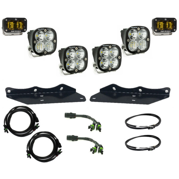Baja Designs 17-20 Fits Ford F-150 Raptor S2 SAE Sportsmen Fog Pocket Kit Amber 448176