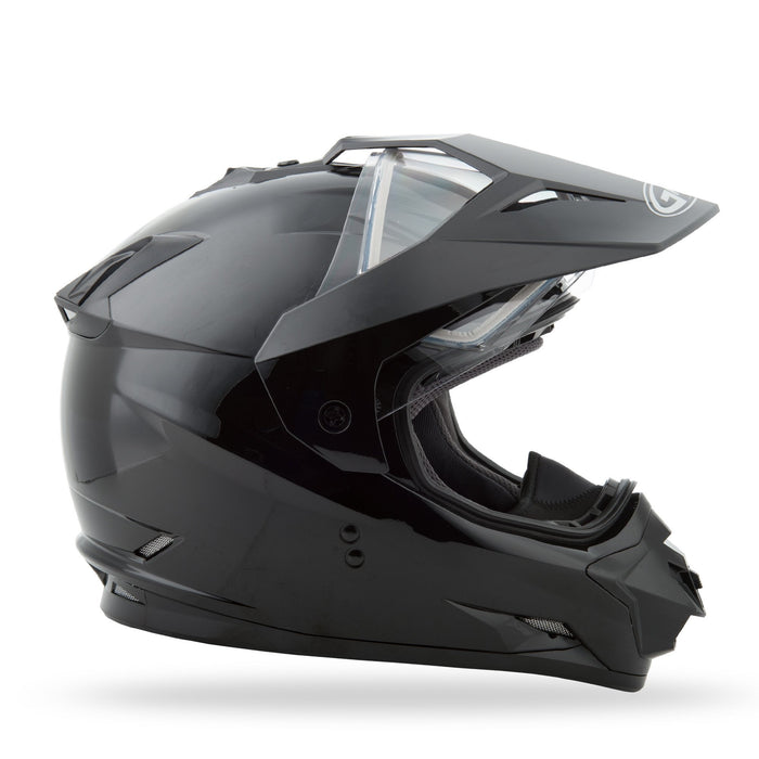 GMAX GM-11S Dual-Sport, Full-Face Snow Helmet, DOT-Approved (Black)