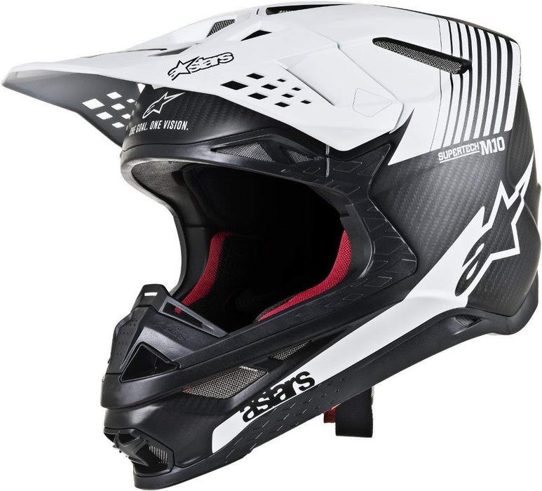 Alpinestars 8301119-1301-XS S.Tech M10 Dyno Helmet Matte Black/White Xs