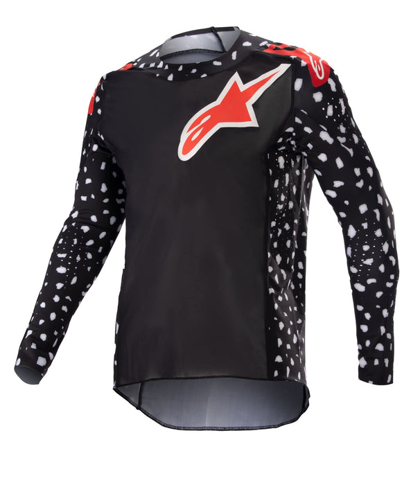 Alpinestars 2023 Youth Racer North Jersey (Black Neon Red, Youth X-Large)