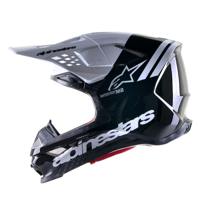 Alpinestars Supertech S-M8 Radium 2 Helmet (Black White Glossy, X-Large)