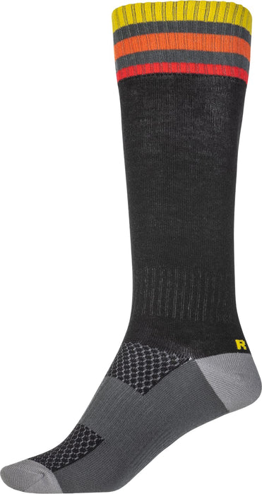 Fly Racing 2022 Youth MX Riding Socks (Thin Black, Youth)