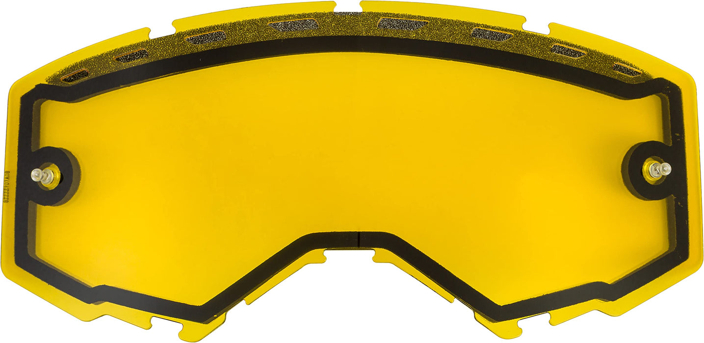 FLY Racing Adult Goggle Replacement Dual Lens With Vents and Tear Off Posts (Yellow, Fits Zone Pro, Zone and Focus Models)