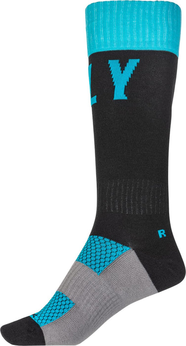 Fly Racing 2022 MX Pro Riding Socks (Blue/Black, SM/MD)