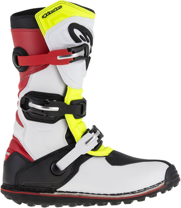 Alpinestars Unisex-Adult Tech-T Boots (White/Red/Yellow/Black, Size 5)