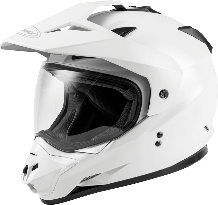 GMAX GM-11 Adult Dual-Sport Helmet for Riding Motorcycles, ATV? UTV? Snowmobiles and More (White, Medium)