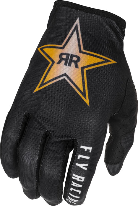 Fly Racing 2022 Adult Lite Gloves (Black/Gold, Small)