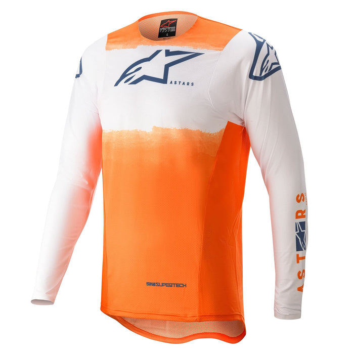 Alpinestars Supertech Foster Jersey White/Orange/Dark Blue Xl (3760722-2407-XL)