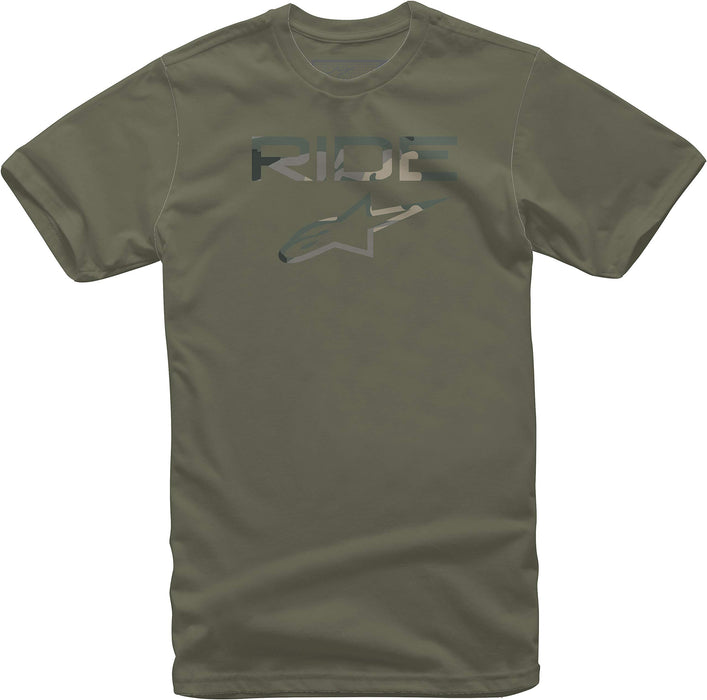 Alpinestars Men's Ride 2.0 Camo Tee, Military Green, Medium