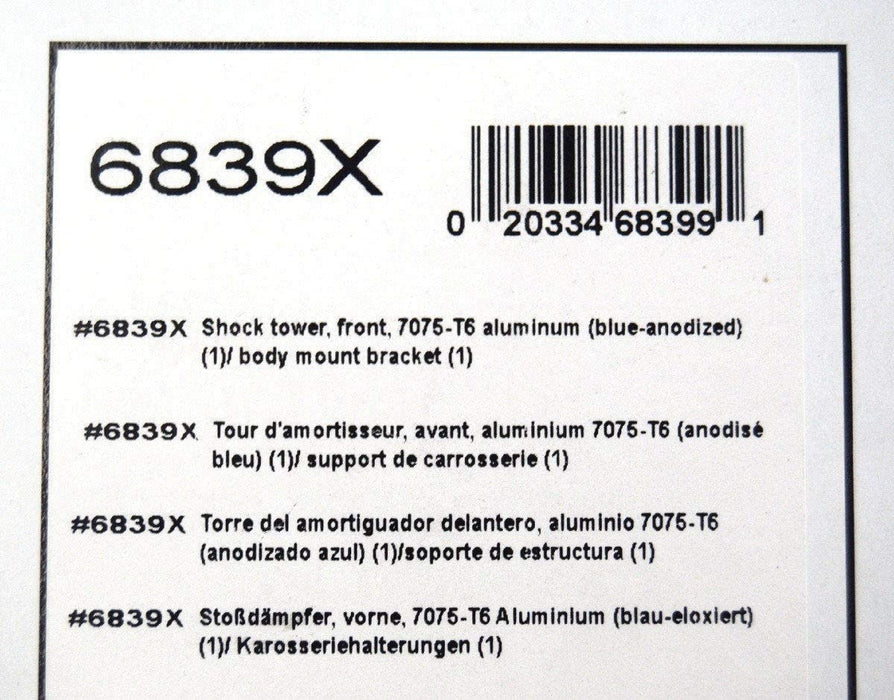 Traxxas 6839X Front Aluminum Shock Tower Slash 4x4 175-Pack