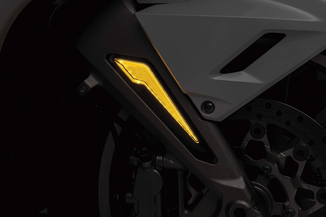 Kuryakyn 3253 Motorcycle Lighting Accessory: Omni LED Running Light/Turn Signal Fork Inserts for Honda Gold Wing 2018-20, 1 Pair, Satin Black