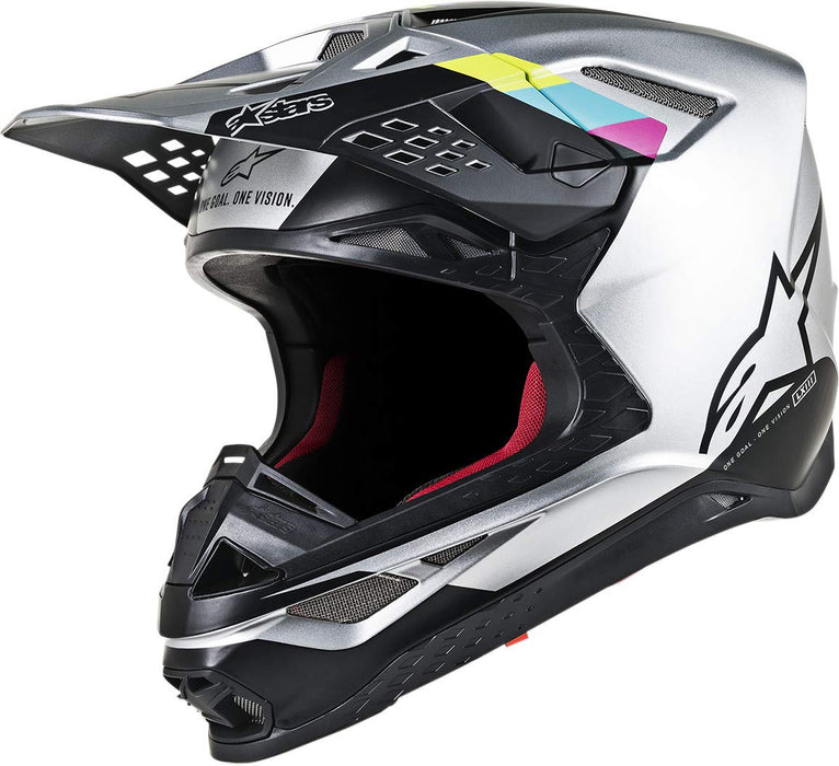 Alpinestars Supertech M8 Contact Helmet-Silver/Black-XL