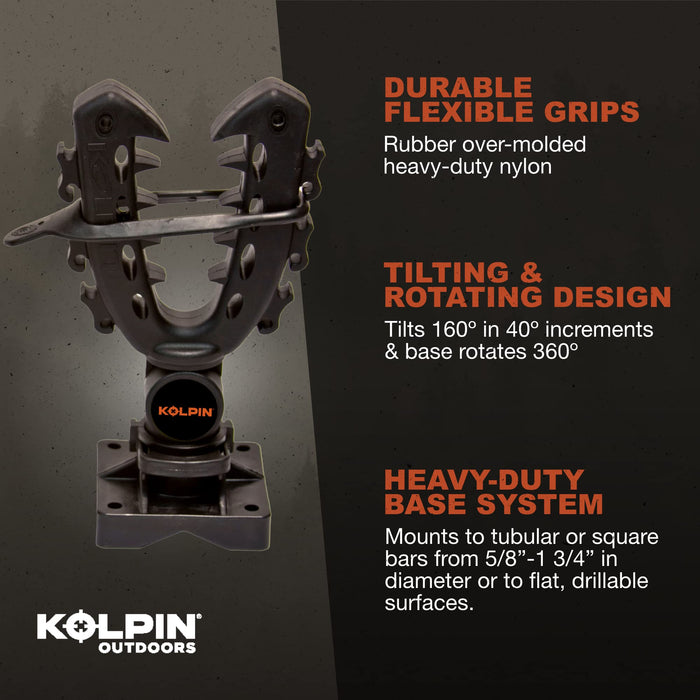 Kolpin Rhino Grip XL Single Rifle Gun Adjustable Universal ATV UTV Mount 21510