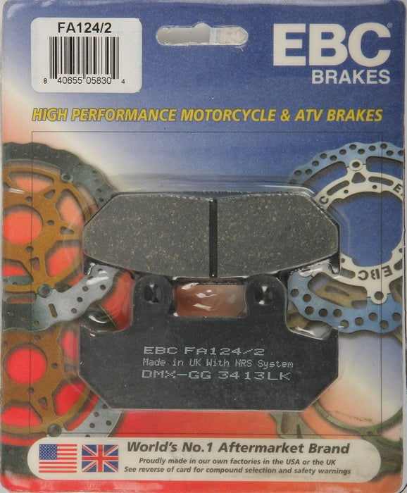 EBC Brakes FA Organic Brake Pads Compatible for Honda GL1500 Gold Wing 1990