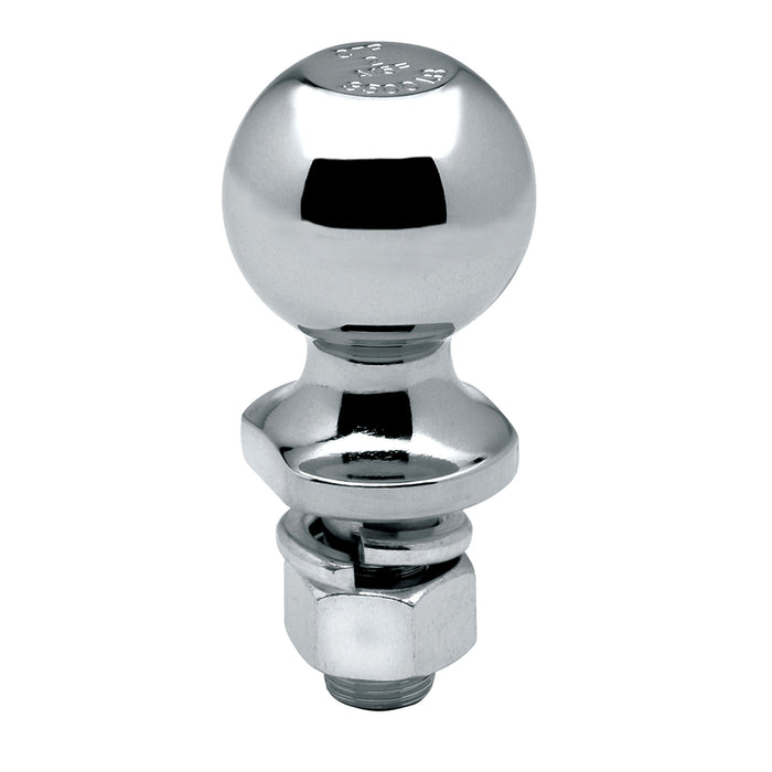 Draw-Tite 63889 Trailer Hitch Ball, 2 in. Diameter, 3,500 lbs. Capacity, 3/4 in. Shank Dia, 2-3/8 in. Shank Length, Chrome