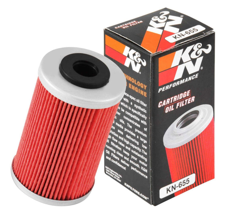 K&N Motorcycle Oil Filter: High Performance, Premium, Designed to be used with Synthetic or Conventional Oils: Fits Select KTM, Husqvarna Vehicles, KN-655