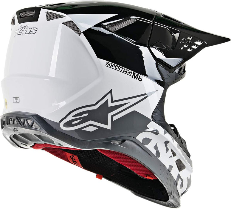 Alpinestars 8301519-2182-S S.Tech S-M8 Radium Helmet White/Black/Grey Sm