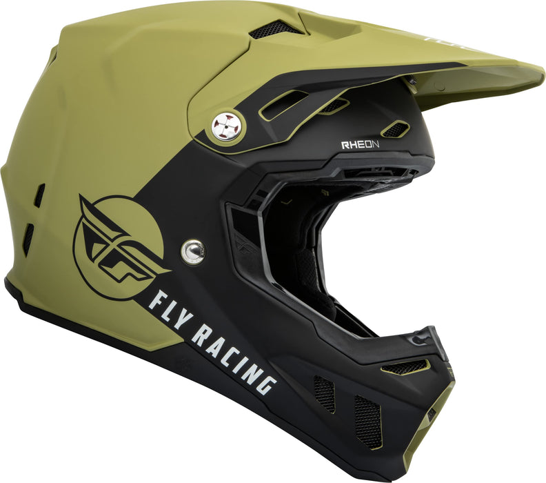 Fly Racing 2023 Adult Formula CC Driver Helmet (Matte Olive Green/Black, XX-Large)