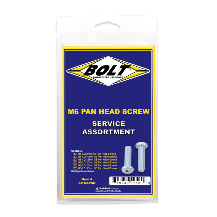 Bolt SV-M6PAN M6 Pan Head Phillips Assortment 120 Piece Kit