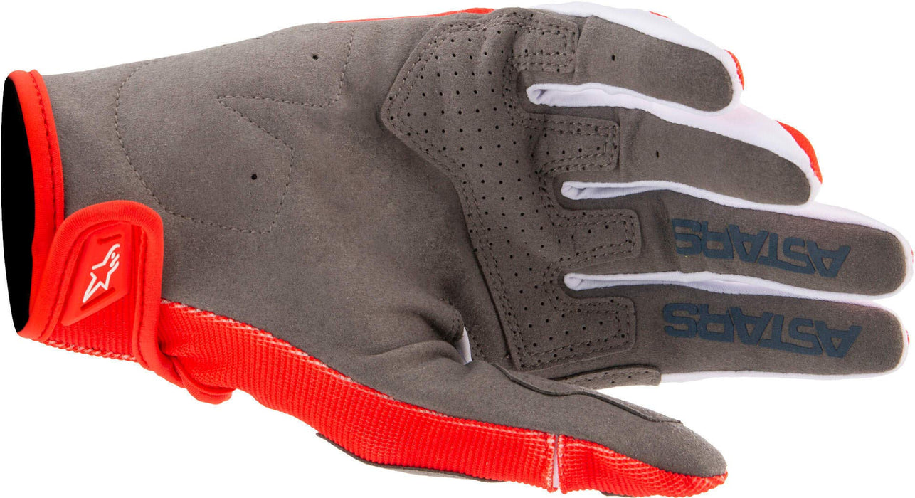 Alpinestars 3561021-337-M Techstar Gloves Bright Red/White/Dark Blue Md