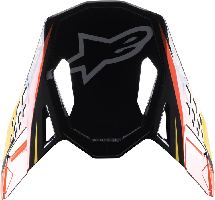 Alpinestars S-M10 Carbon Meta2 Visor Black/Yellow/Orange Glossy (8981122-1549-OS)