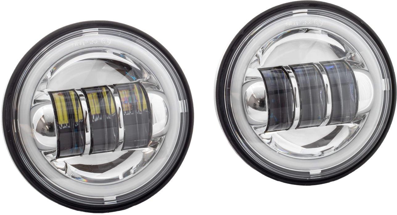 Letric Lighting Co. LLC-LPL-CH 4.5in. Passing Lamp LED Inserts with Full-HALO - Chrome