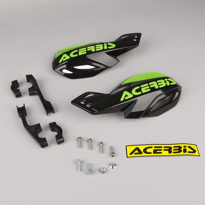 Acerbis Uniko MX Vented Handguards (Black/Green)