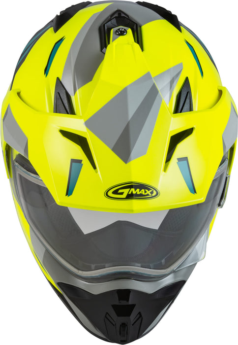 Gmax Gm-11S Ripcord Adventure Snow Helmet Hi-Vis/Grey/Blue Md A2114685