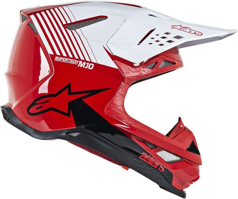 Alpinestars 8301119-3182-M S.Tech M10 Dyno Helmet Red/White Md