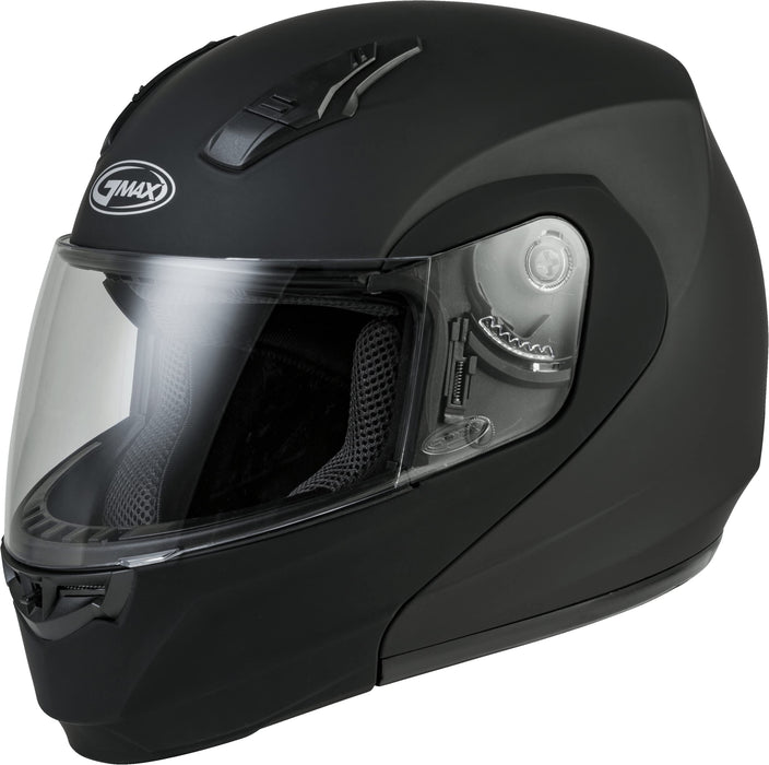 GMAX MD-04, DOT Approved Modular Helmet for Motorcycles, Scooters, Spyders, Mopeds and more (MATTE BLACK)