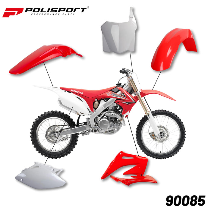 Polisport Standard Plastic Kit for Honda CRF450R (2002-2003) OEM Quality Kit with Superior Fit, Flexibility, and Durability (Red)