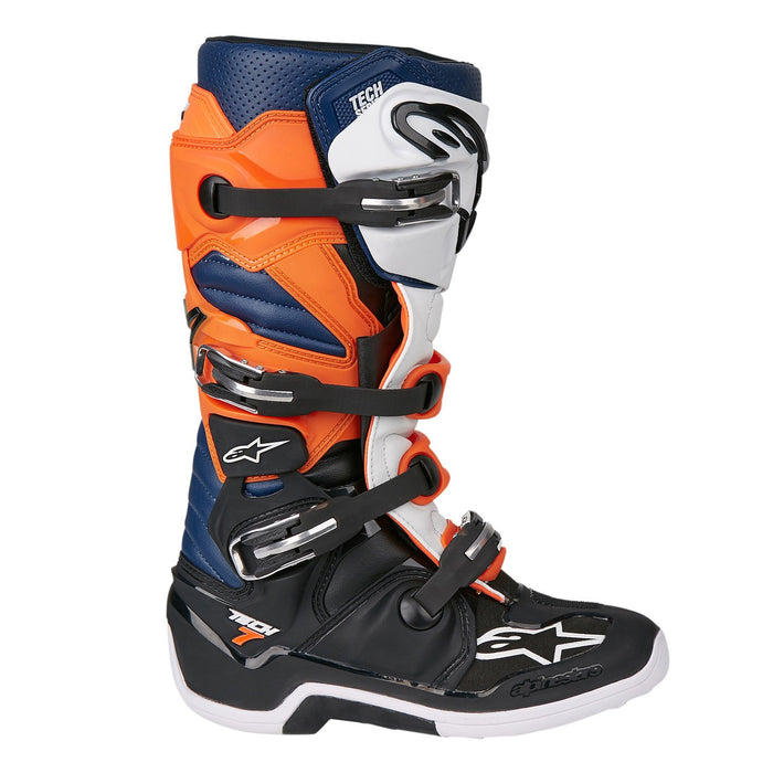 Alpinestars 2012014-1427-12 Men's Tech 7 Boots (Black/Orange/White, Size 12)