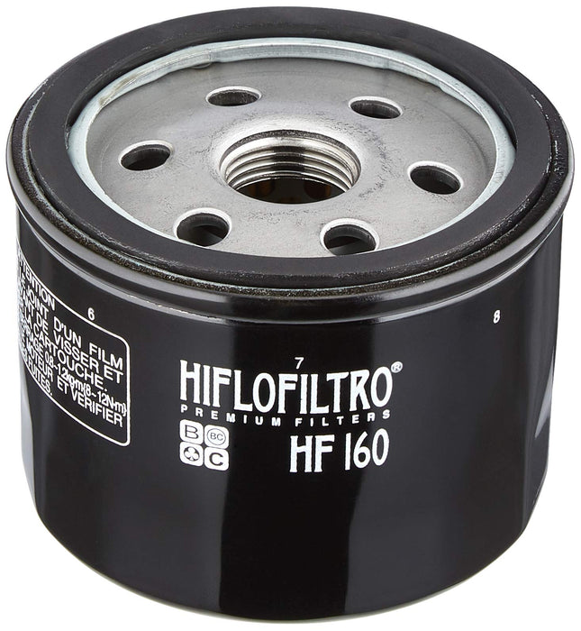 HiFloFiltro HF160 Black Standard Premium Oil Filter, Single