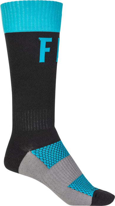 Fly Racing 2022 MX Pro Riding Socks (Blue/Black, SM/MD)