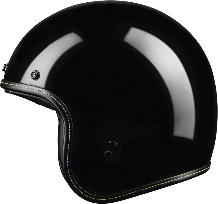 Highway 21 Motorcycle .38 Open Face Helmet (Black, Medium)