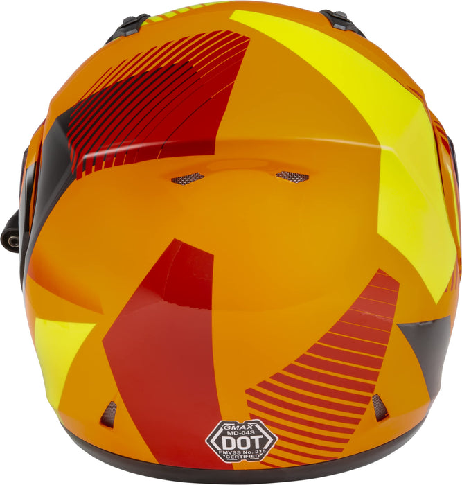 GMAX MD-04S Reserve, Lightweight Modular Helmet for Snow & Motor Sports, Comfortable Full-Face Protection (NEON Orange/HI-VIS)