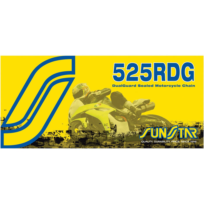 Sunstar SS525RDG-120 Road DualGuard Size 525 Sealed Chain with 120 Links