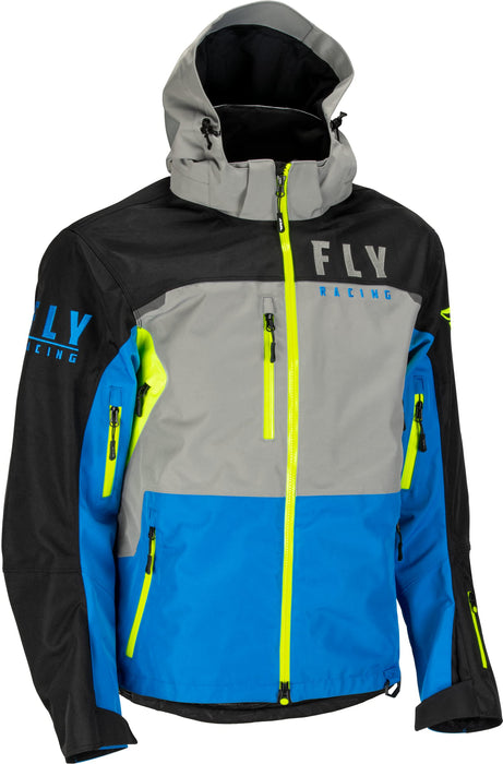 Fly Racing 2023 Carbon Jacket (Blue/Hi-Vis, Large)