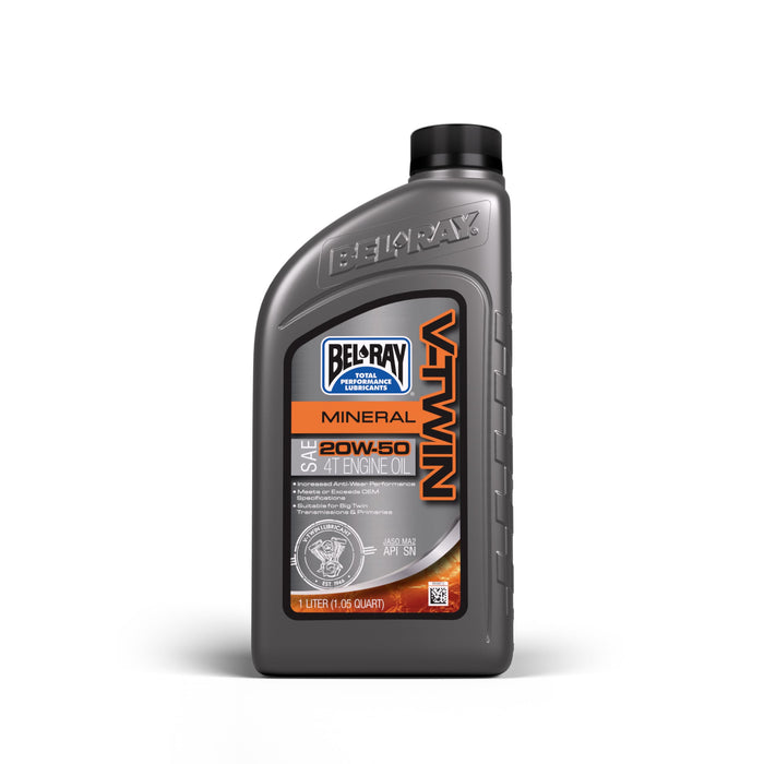 Bel-Ray 840-1482 V-Twin Mineral Engine Oil 20W-50 1L