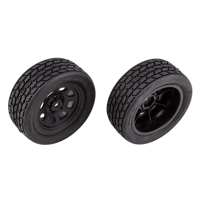 Team Associated Sr10 Front Wheels With Street Stock Tires Mounted Asc71194 Electric Car/Truck Option Parts ASC71194