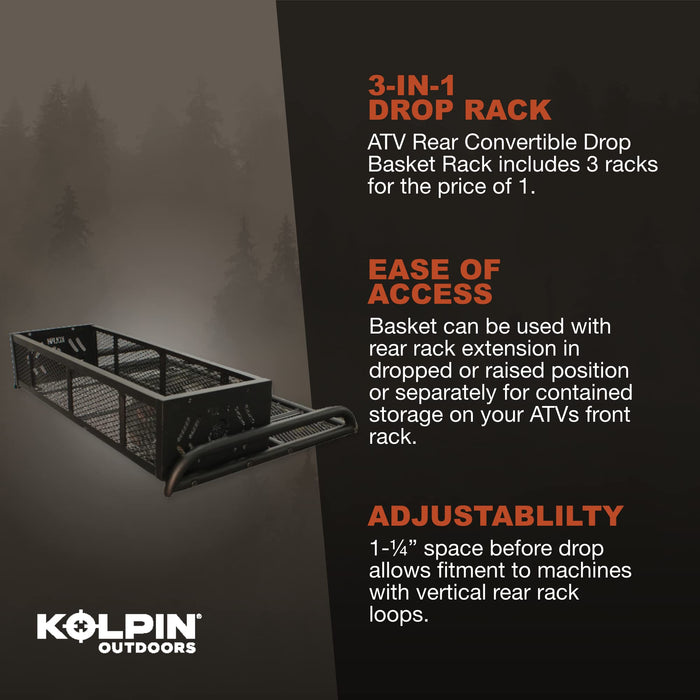 Kolpin Convertible Rear Drop Rack