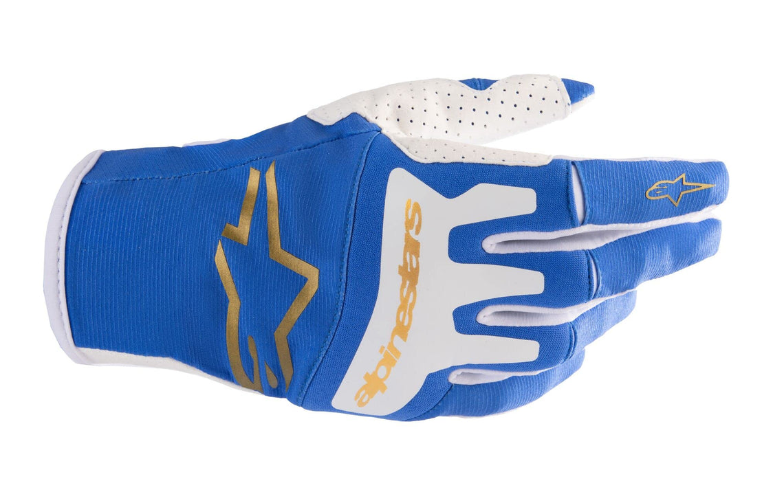 Alpinestars 2023 Techstar Gloves (Large) (UCLA Blue/Brushed Gold)