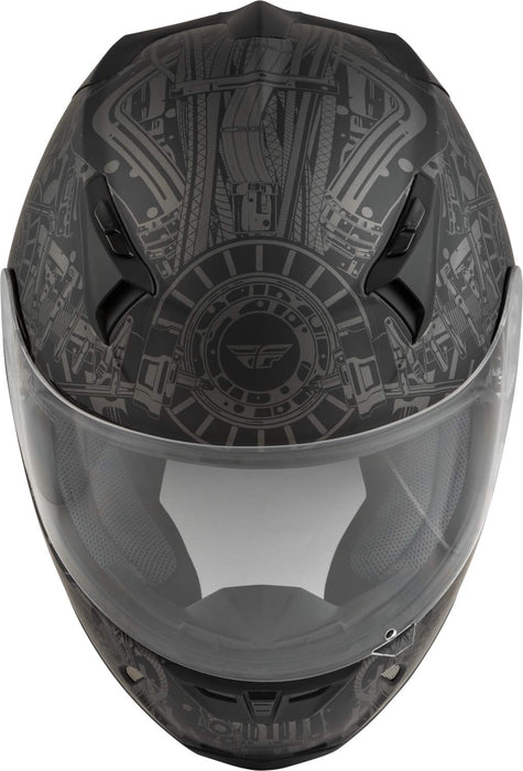 Fly Racing 73-8382S Revolt Matrix Helmet Matte Grey/Black Sm