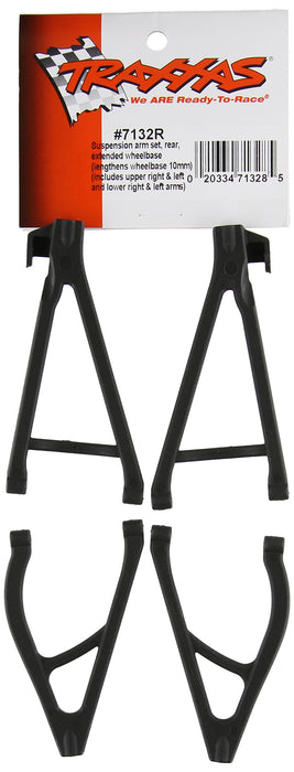 Traxxas 7132R Rear Suspension Arm Set Upper and Lower L&R (extends wheelbase 10mm)